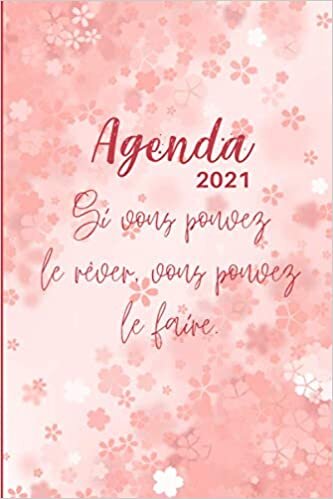 Agenda 2021: Agenda Journalier et semainier 2021 - 12 mois de janvier à décembre 2021 - format A5 | Cadeau nouvel an 2021 | Agenda calendrier homme et ... avec Couverture Fleur Floral Homme F