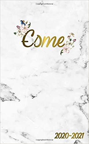 Esme 2020-2021: 2 Year Monthly Pocket Planner & Organizer with Phone Book, Password Log and Notes | 24 Months Agenda & Calendar | Marble & Gold Floral Personal Name Gift for Girls and Women indir