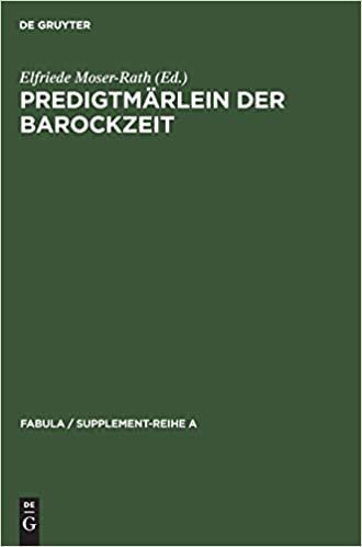 Predigtmarlein der Barockzeit (Fabula / Supplement-Reihe a)