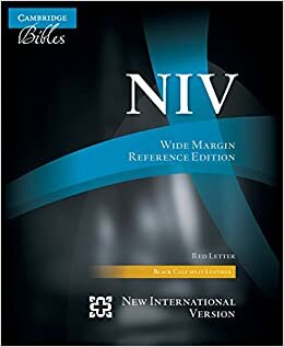 NIV Wide Margin Reference Bible, Black Calfsplit Leather, Red Letter Text Ni744: Xrm