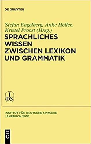 Sprachliches Wissen zwischen Lexikon und Grammatik (Jahrbuch des Instituts fur Deutsche Sprache) indir