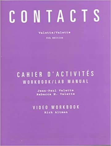 Contacts: Workbook Lab Manual