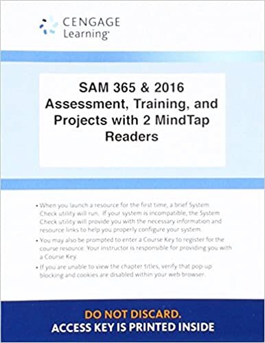 LMS Integrated SAM 365 & 2016 Assessments, Trainings, and Projects with 2 MindTap Readers, (6 months) Printed Access Card