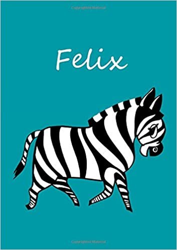 Malbuch / Notizbuch / Tagebuch - Felix: DIN A4 - blanko - Zebra