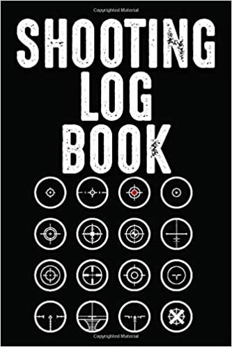 Shooting Log Book: Shooting Data Book, Shooting Record Book, Shot Recording with Target Diagrams, Cover background is Black with sight (Volume, Band 3) indir