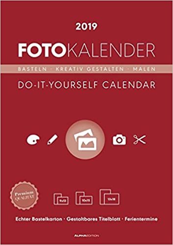 Foto-Bastelkalender 2019 datiert, rot: Do it yourself calendar indir