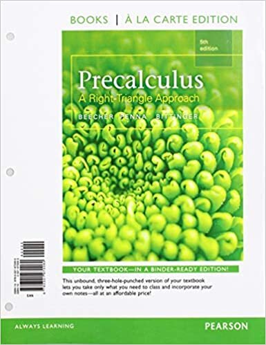 Precalculus: A Right Triangle Approach, Loose-Leaf Edition Plus Mylab Revision with Corequisite Support -- 18 Week Access Card Package indir