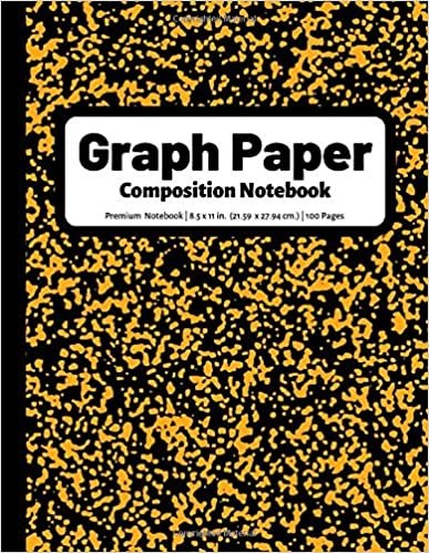 Graph Paper Composition Notebook: 4x4 Quad Ruled Graphing Grid Paper | 100 Pages | Orange