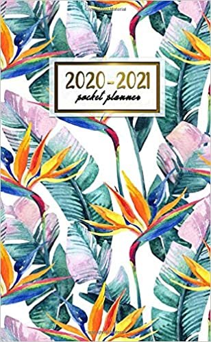 2020-2021 Pocket Planner: 2 Year Pocket Monthly Organizer & Calendar | Cute Two-Year (24 months) Agenda With Phone Book, Password Log and Notebook | Pretty Tropical Floral Print indir