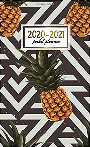 2020-2021 Pocket Planner: Pretty Pineapple & Geometric Two-Year Monthly Pocket Planner and Organizer | 2 Year (24 Months) Agenda with Phone Book, Password Log & Notebook