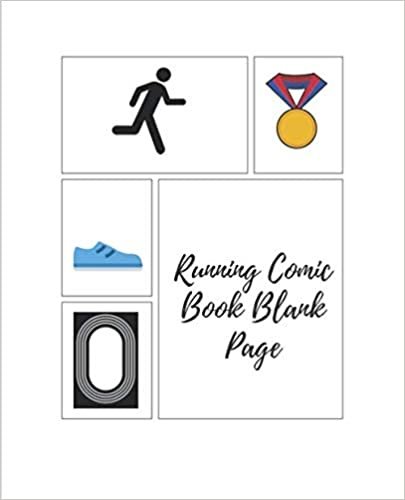 Running Comic Book Blank Page: Draw Your Own Comics Sketch Notebook (7.5x9.25, 128 Pages) indir