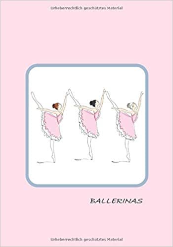Ballerinas: mittlere Größe Notizbuch für Kinder mit 100 Seiten, liniert und blanko, zum Ausfüllen,Einkleben,Schreiben,Zeichnen und Ausmalen