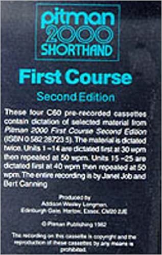 Pitman 2000 Shorthand First Course Cassette 1