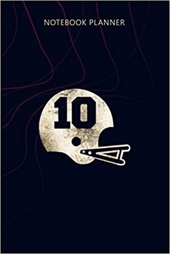 Notebook Planner Vintage Football Jersey Number 10 Player Number: Agenda, Planner, Money, 114 Pages, Personalized, 6x9 inch, Planning, Home Budget