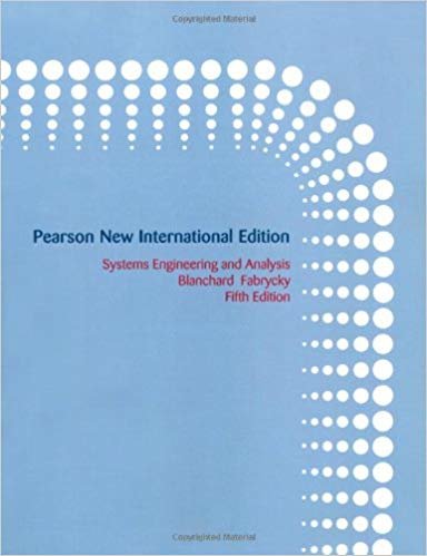 Systems Engineering and Analysis: Pearson New International Edition indir