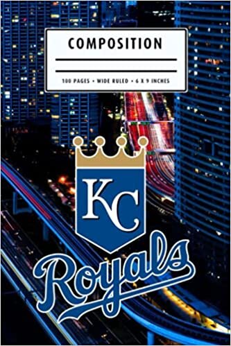 Composition: Kansas City Royals Camping Trip Planner Notebook Wide Ruled at 6 x 9 Inches | Christmas, Thankgiving Gift Ideas | Baseball Notebook #28