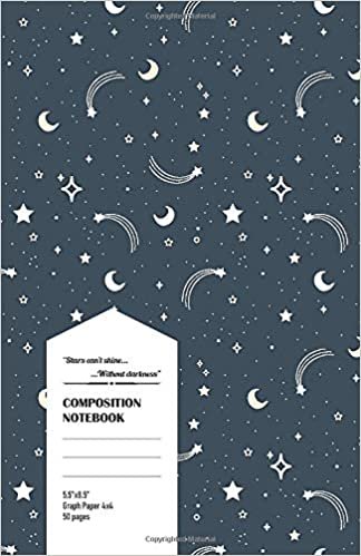 LUOMUS Galaxy Space with Quote - Graph Paper 4x4 Composition Notebook | 5.5 x 8.5 inches | 50 pages (Vol. 13): Note Book for drawing, writing notes, ... writing, school notes, and capturing ideas indir