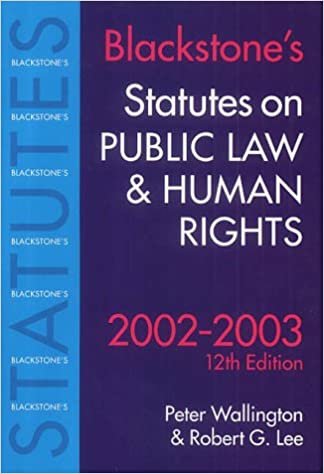 Statutes on Public Law and Human Rights (Blackstone's Statutes S.)