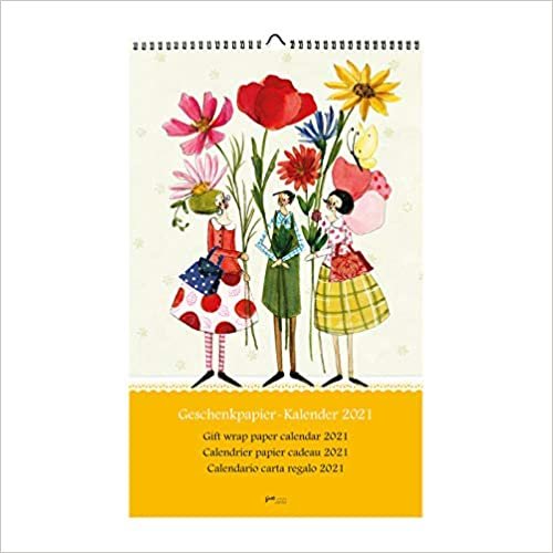 Blumentopf Geschenkpapier-Kalender 2021
