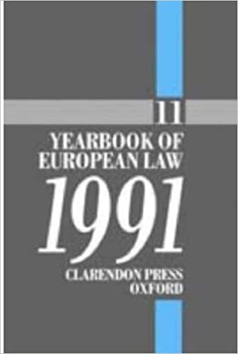 Yearbook of European Law 1991 Vol.11: 011 indir