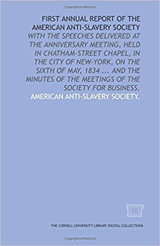 First annual report of the American Anti-Slavery Society