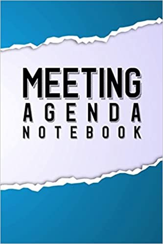 Meeting Agenda Notebook: Meeting Notes Organizer | Business Notebook for Taking Minutes (Classic Blue) indir