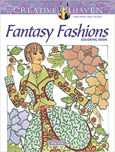 Creative Haven Fantasy Fashions Coloring Book (Adult Coloring) (Creative Haven Coloring Books) indir