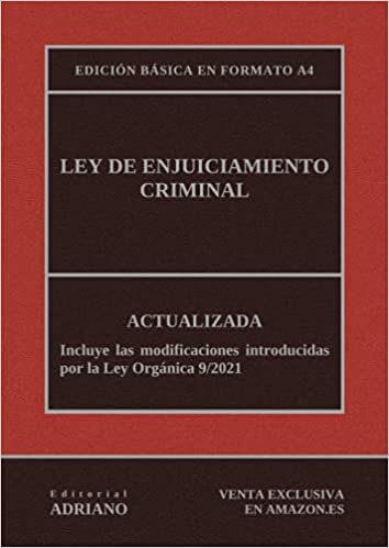 Ley de Enjuiciamiento Criminal: Actualizada - Edición básica en formato A4