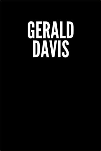 Gerald Davis Blank Lined Journal Notebook custom gift: minimalistic Cover design, 6 x 9 inches, 100 pages, white Paper (Black and white, Ruled)