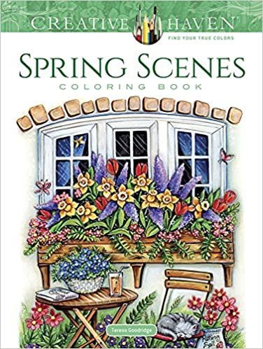 Creative Haven Spring Scenes Coloring Book (Creative Haven Coloring Books) indir