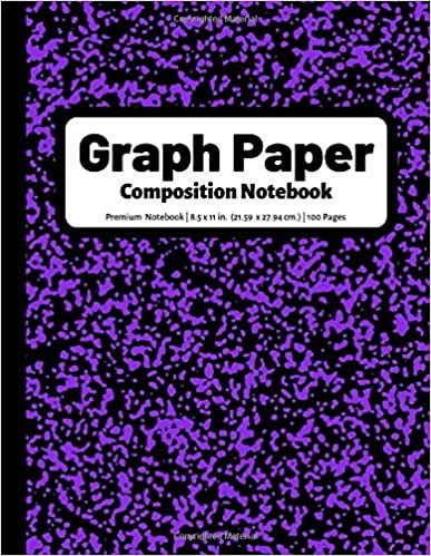 Graph Paper Composition Notebook: 4x4 Quad Ruled Graphing Grid Paper | 100 Pages | Purple