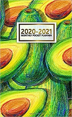 2020-2021 Monthly Pocket Planner: Nifty Two-Year (24 Months) Monthly Pocket Planner and Agenda | 2 Year Organizer with Phone Book, Password Log & Notebook | Tropical Watercolor Avocado Pattern