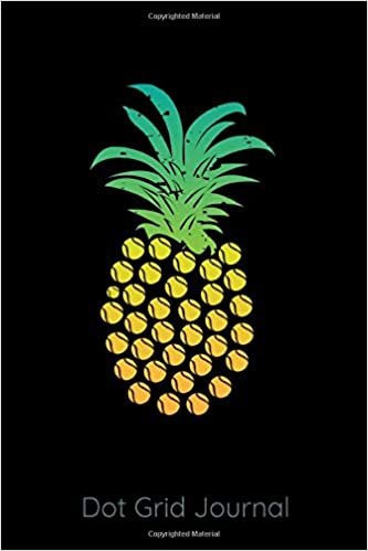Dot Grid Journal: Pineapple Fruit, Softball Players - 120 Dot Grid Pages, 6 x 9 inches, White Paper, Matte Finished Soft Cover