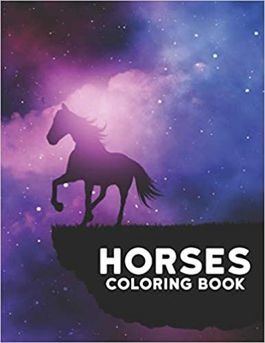 Coloring Book Horses: Stress Relieving Horses 50 One Sided Horses Designs to Color Coloring Book for Adult Gift for Horses Lovers Adult Coloring Book For Horse Lovers Men and Women indir