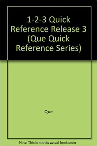 1-2-3 Release 3 Quick Reference (Que Quick Reference Series)