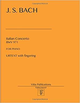 Italian Concerto: Urtext with fingering