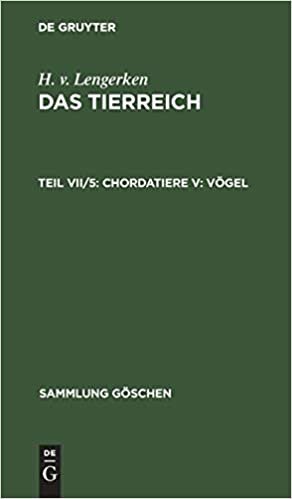 Chordatiere V: Vögel (Sammlung Goeschen)