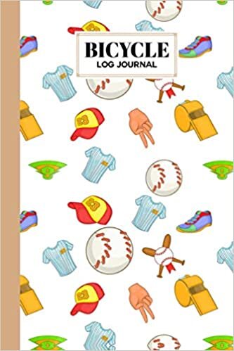 Bicycle Log Journal: Bicycling ride journal Baseball Cover, Record your rides and performances, Gift idea for off road biking cycling enthusiasts | 120 Pages, Size 6" x 9" | by Susan Fanning
