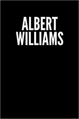Albert Williams Blank Lined Journal Notebook custom gift: minimalistic Cover design, 6 x 9 inches, 100 pages, white Paper (Black and white, Ruled)
