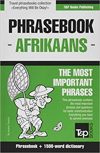 English-Afrikaans phrasebook and 1500-word dictionary
