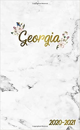 Georgia 2020-2021: 2 Year Monthly Pocket Planner & Organizer with Phone Book, Password Log and Notes | 24 Months Agenda & Calendar | Marble & Gold Floral Personal Name Gift for Girls and Women indir
