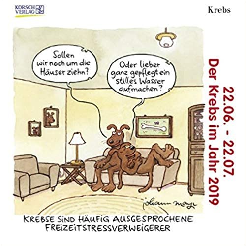Krebs Minikalender 2019: Sternzeichen-Cartoonkalender indir