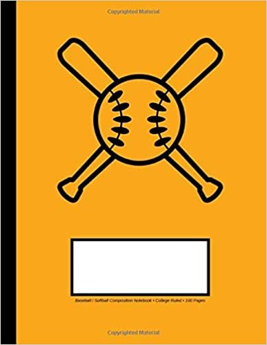Baseball/Softball Composition Notebook: College Ruled, 100 Pages, One Subject Daily Journal Notebook, (Large, 8.5 x 11 in.)