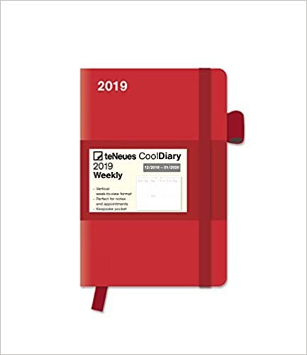 2019 teNeues Red Cool Diary - 9 x 14 cm