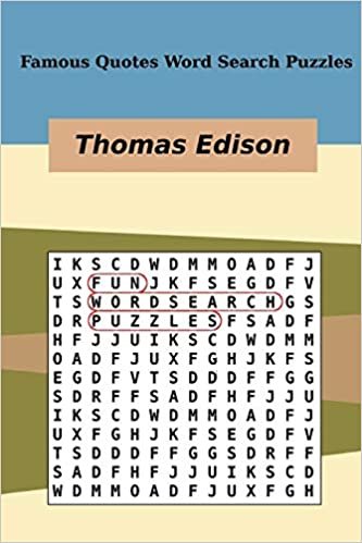 Famous Quotes Word Search Puzzles Thomas Edison