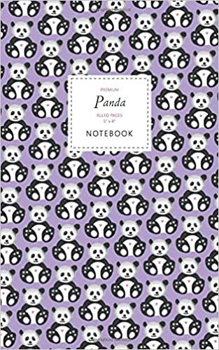 Panda Notebook - Ruled Pages - 5x8 - Premium: (Purple Edition) Fun notebook 96 ruled/lined pages (5x8 inches / 12.7x20.3cm / Junior Legal Pad / Nearly A5)