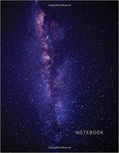 Notebook: Starry Galaxy Composition Notebook - Large 8.5 x 11 - College Ruled 110 Pages