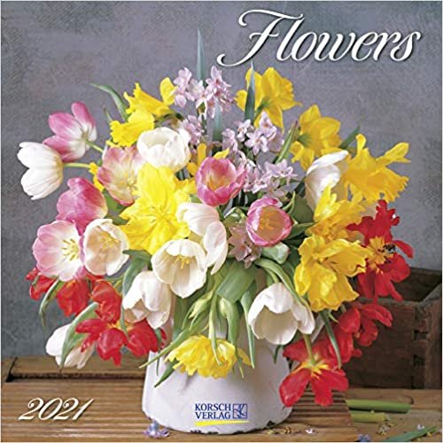 Flowers 2021: Broschürenkalender mit Ferienterminen. Blumen-Vielfalt indir