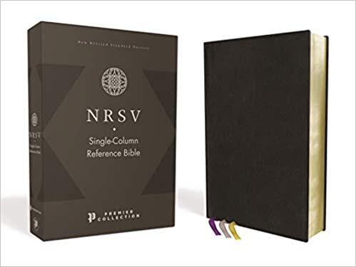 NRSV, Single-Column Reference Bible, Premium Goatskin Leather, Black, Premier Collection, Comfort Print indir