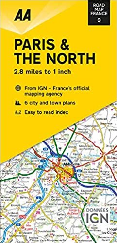 Road Map Paris & The North (AA Touring Map France 03) (AA Road Map France Series)